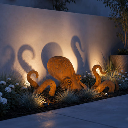 🦑Rust Patina Giant Squid Garden Sculpture